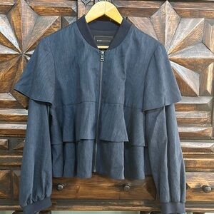 BCBGMaxAzria Navy Layered Jacket